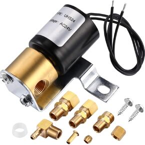 Mudder UHS24 Humidifier Solenoid Valve Universal 24 Volt Solenoid Valve Replace for Honeywell 32001639-002 Skuttle A01-0814-148 Aprilaire 4040 General 990-53 Compatible with HE220 HE225 HE260 HE265 in Kuwait