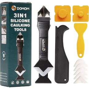 Caulking Remover Tool Kit, 3 in 1 Silicone Grout Removal Caulk Finishing Angle Sealant Scraper for Bathroom Kitchen Floor Window, Stainless Steelhead in Saudi Arabia