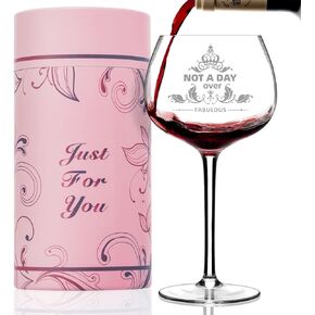 50TH Birthday Gifts for Her, Vintage 1973 Engraved 50th Wine Glass, 50 Year Old Birthday Decorations For Women, Funny 50 Bday Gifts Idea For Women, Friends, Daughter, Sister Mom - Turning 50 Present