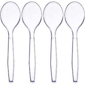 50 Medium-Weight Disposable Plastic Forks - Clear