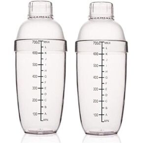 Plastic Shaker Cocktail 700cc / 24 oz Drink Mixer with Marks Clear Milk Tea Wine Shaker Bar Mixing Tool (24oz *1) in Saudi Arabia