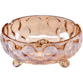 JHNIF Carved Colored Glass Ashtray.