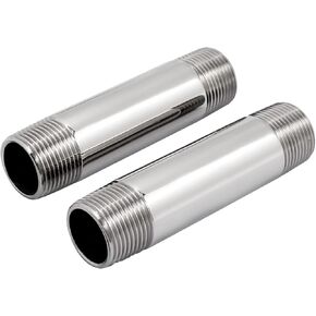 SHENGHUISS 2 Pcs 3/4" NPT x 3/4" NPT Male Threaded 316 Stainless Steel Marine Grade Nipple Pipe Coupling Fitting 4 inches Length Tube Sleeve Extension Connector in Kuwait