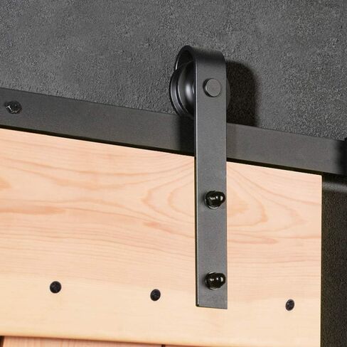 TSMST 4FT Sliding Barn Door Hardware kit, Barn Door Track for Single Door,Fit 24" Wide Door Panel, I Shape Hanger in Kuwait