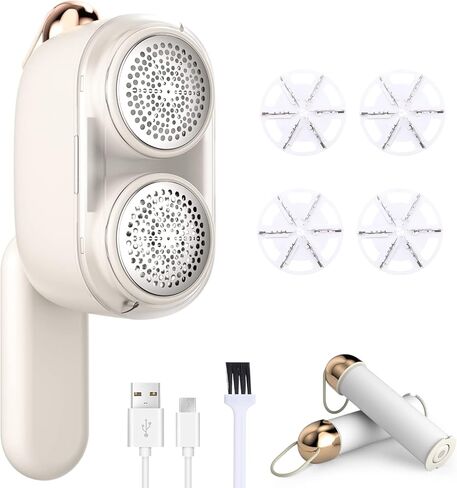 ماكينة حلاقة قماشية قابلة لاعادة الشحن من تيسجو، 11 قطعة لازالة الوبر الكهربائية مزدوجة الراس للملابس والسترات والزغب والاريكة والالعاب والوشاح والوسائد in Kuwait