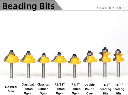 Router Bits Set 1/2 Inch Shank, 70 Piece Router Bit Set | KOWOOD Router Bits Set 1/2 Inch Shank, 70 Piece Router Bit Set, Tungsten Carbide Router Bits Kit for Professional Woodworking in Saudi Arabia