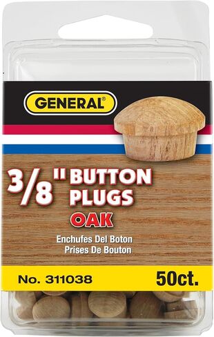 General Tools 311038 3/8-Inch Button Plugs, Oak, 50-Pack in Saudi Arabia