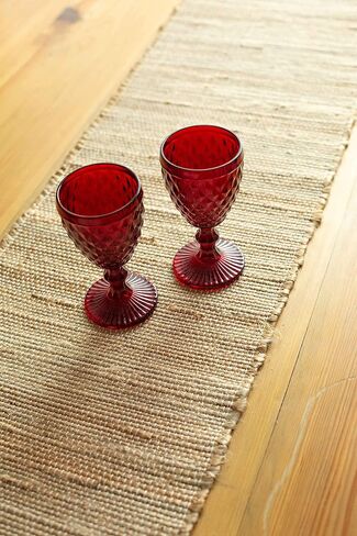 مفرش طاولة مجدول يدويًا من الجوت/القنب الطبيعي الصديق للبيئة من Chardin home، الحجم: 13 بوصة × 72 بوصة in Kuwait
