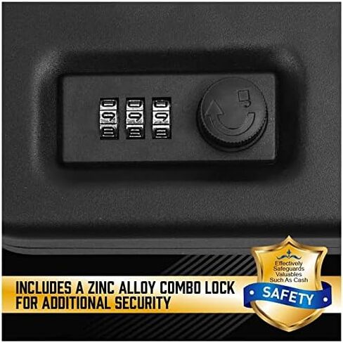 HORUSDY Lock box for Guns and Valuables,Portable Security Case Lock Box Safe with Combination Lock in Saudi Arabia