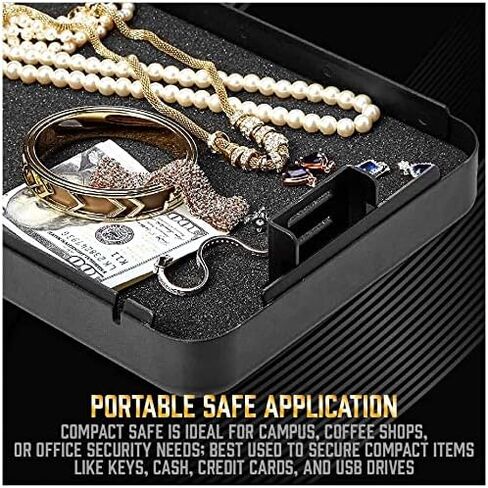 HORUSDY Lock box for Guns and Valuables,Portable Security Case Lock Box Safe with Combination Lock in Saudi Arabia