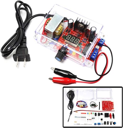 lm317 Power Supply Voltage Regulator kit DIY Electronic kit Set 110V to DC1.25-12V Voltmeter Welding Training in Saudi Arabia