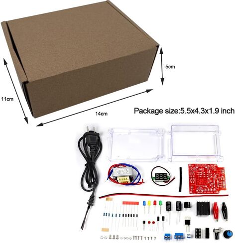 lm317 Power Supply Voltage Regulator kit DIY Electronic kit Set 110V to DC1.25-12V Voltmeter Welding Training in Saudi Arabia