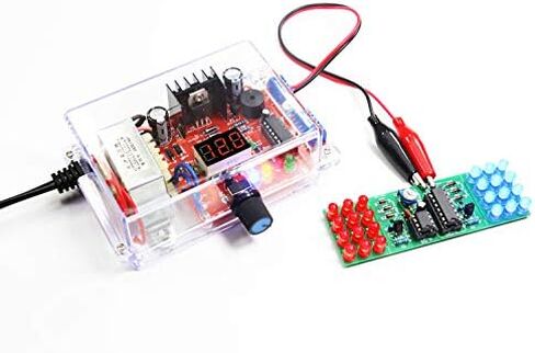 lm317 Power Supply Voltage Regulator kit DIY Electronic kit Set 110V to DC1.25-12V Voltmeter Welding Training in Saudi Arabia