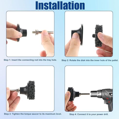 Paint Stripping Disc 2-Inch 50-Pack Paint Stripper Wheel with 1Pcs Quick Change Disc Pad and 2Pcs 1/4 Shank, Air Grinders, Fast Cleaning and Removal of Paint Coatings, Rust, Weld Seam Oxidation in Kuwait