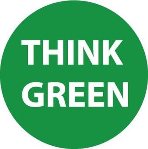 NMC National Marker Corp. HH101 Think Green Hard Hat, 2 Inch Dia, PS Vinyl, 25/Pack in Saudi Arabia