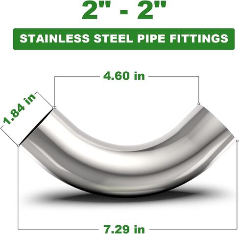 TAISHER 1PCS 304 Stainless Steel 1.5" 90 Degree Mandrel Bend Elbow, for Auto Modified Exhaust Elbow, Stair Handrail etc. in Kuwait
