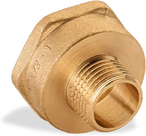 محول تركيبات الأنابيب 1/2 بوصة ذكر × 1 بوصة تركيبات نحاسية ملولبة للحلمة الأنثوية in Kuwait