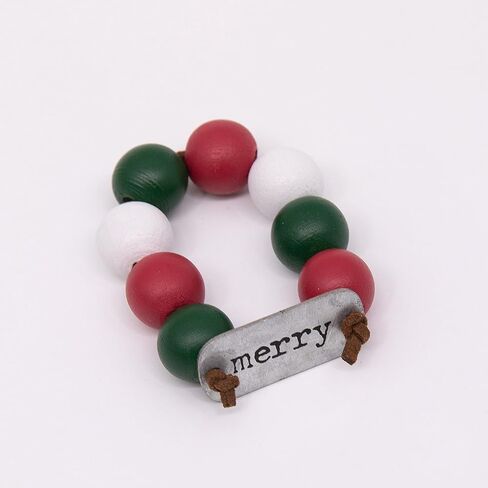 منزل جماعي - حلقات مناديل، خرز خشبي لبيت المزرعة، حلقة حامل مناديل مصنوعة يدويًا للطاولة، ديكور منزلي ريفي لحفلات الزفاف، وحفلات عشاء عيد الميلاد، والتجمعات العائلية، وديكورات الطاولة (6، ممتنة) in Kuwait