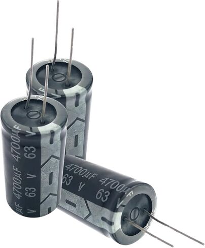 4700 فائق التوهج مكثف 63 فولت، 22 × 40 مم 4700 فائق التوهج مكثف كهربائيا 3 قطع 4700 فائق التوهج مكثف 63 فولت الألومنيوم كهربائيا المكثفات DIY لحام المشاريع الإلكترونية المتوافقة مع مجموعات اردوينو in Kuwait