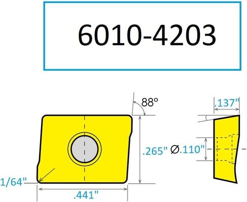 HHIP 6010-4203 APKT-1003 إدراج طحن الكتف المطلي بـ TiN (10 مم) in Saudi Arabia