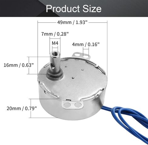Fielect محرك متزامن محرك القرص الدوار CW اتجاه 4 واط تردد 8-10 دورة في الدقيقة TYC-50 ثقب أفقي التنصت رمح التيار المتناوب 110 فولت in Kuwait