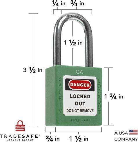 TRADESAFE Lockout Tagout Lock Sets, 7 Red Keyed Alike Unlimited Grouping Safety Padlocks, 2 Keys Per Lock, OSHA Compliant Loto Locks, for Lock Out Tag Out Kits in Kuwait