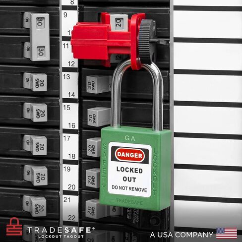 TRADESAFE Lockout Tagout Lock Sets, 7 Red Keyed Alike Unlimited Grouping Safety Padlocks, 2 Keys Per Lock, OSHA Compliant Loto Locks, for Lock Out Tag Out Kits in Kuwait