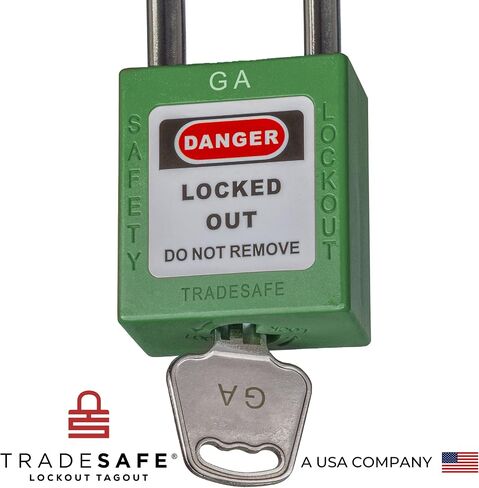 TRADESAFE Lockout Tagout Lock Sets, 7 Red Keyed Alike Unlimited Grouping Safety Padlocks, 2 Keys Per Lock, OSHA Compliant Loto Locks, for Lock Out Tag Out Kits in Kuwait