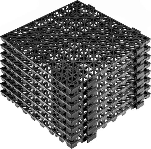 HOZEON 8 PCS 11.8 Inches Interlocking Rugged Grip-Loc Deck Floor Tiles,Modular Interlocking Cushion, Non-Slip Floor Tile Mats for Pool Shower Sauna Bath Deck Patio Garage Wet Area in Saudi Arabia
