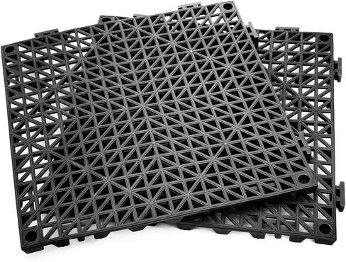HOZEON 8 PCS 11.8 Inches Interlocking Rugged Grip-Loc Deck Floor Tiles,Modular Interlocking Cushion, Non-Slip Floor Tile Mats for Pool Shower Sauna Bath Deck Patio Garage Wet Area in Saudi Arabia