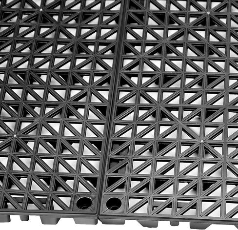 HOZEON 8 PCS 11.8 Inches Interlocking Rugged Grip-Loc Deck Floor Tiles,Modular Interlocking Cushion, Non-Slip Floor Tile Mats for Pool Shower Sauna Bath Deck Patio Garage Wet Area in Saudi Arabia