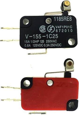 V-155-1C25 Micro Limit Switch Short Roller Lever Arm SPDT Snap Action LOT 15 Pcs in Saudi Arabia