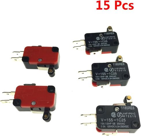 V-155-1C25 Micro Limit Switch Short Roller Lever Arm SPDT Snap Action LOT 15 Pcs in Saudi Arabia