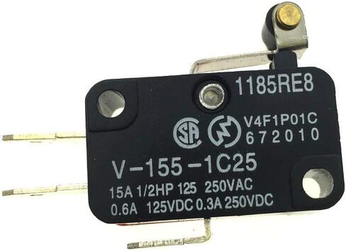 V-155-1C25 Micro Limit Switch Short Roller Lever Arm SPDT Snap Action LOT 15 Pcs in Saudi Arabia