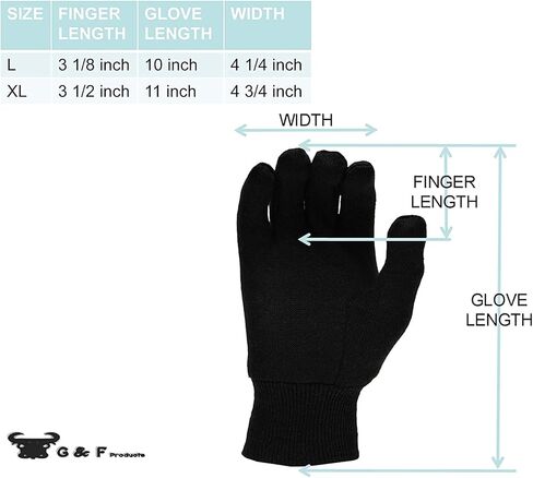 جي اند اف قفازات قماش جورسيه بني, كبير in Kuwait