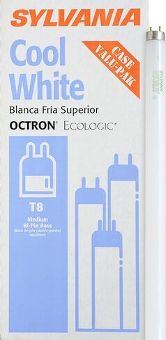 SYLVANIA T8 Octron Fluorescent Tube Ecologic Lamp, 32W, G12 Base, 2450 Lumens, 3500K, 90 CRI, Rapid and Instant Start (22401) in Kuwait