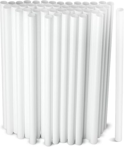 Assorted Colors Jumbo Smoothie Straws, Colorful Disposable Wide-mouthed Large Milkshake Straws 9'' Inches High/Tall 100 pack in Kuwait