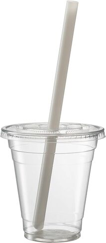 Assorted Colors Jumbo Smoothie Straws, Colorful Disposable Wide-mouthed Large Milkshake Straws 9'' Inches High/Tall 100 pack in Kuwait