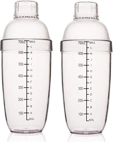 Plastic Shaker Cocktail 700cc / 24 oz Drink Mixer with Marks Clear Milk Tea Wine Shaker Bar Mixing Tool (24oz *1) in Saudi Arabia