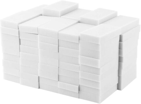 Extra Large Eraser Sponge,Extra Thick, Long Lasting, Multi-Purpose Scrubber Foam Cleaning Pads,Magic Sponge Eraser Sponge for Bathtub, Floor, Baseboard, Bathroom, Wall Cleaning (50 Pack) (White) in Kuwait
