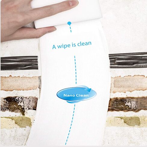 Extra Large Eraser Sponge,Extra Thick, Long Lasting, Multi-Purpose Scrubber Foam Cleaning Pads,Magic Sponge Eraser Sponge for Bathtub, Floor, Baseboard, Bathroom, Wall Cleaning (50 Pack) (White) in Kuwait