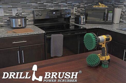 Ultra Stiff Drill Powered Cleaning Brush Set - Heavy Duty Industrial Stripping - Cordless Drill Power Scrubber Grill Brush for Household Cleaning Supplies - Rust Remover - No Wires - BBQ Grill Brush in Saudi Arabia
