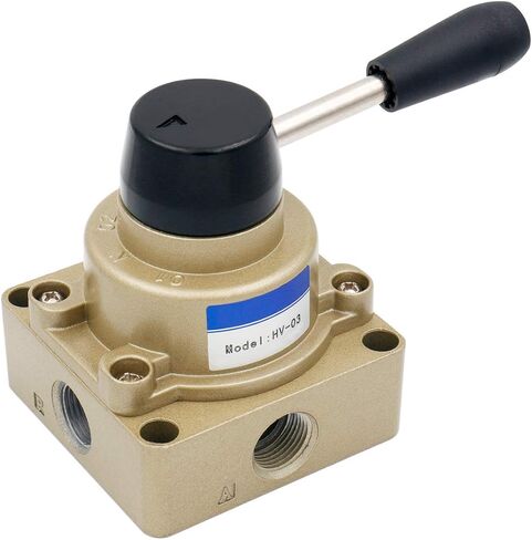 صمام التحكم اليدوي للرافعة الدوارة الهوائية من Baomain HV-03 PT 3/8 3 أوضاع 4 اتجاهات للتحكم في تدفق الهواء in Kuwait