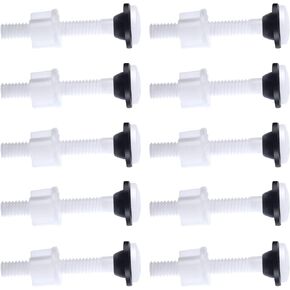 Plastic Toilet Seat Hinge Bolts and Nuts with Washers for Mount Toilet Seat Hinges(10 Packs) in Saudi Arabia
