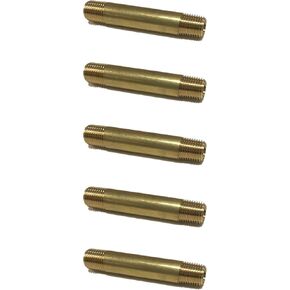 EDGE INDUSTRIAL Brass Long Nipple 1/4" X 1/4", 3" Length, Male NPT MNPT Fuel/AIR/Water/Oil/Gas WOG (Qty 01) in Kuwait