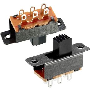 uxcell 20Pcs 5mm Vertical Slide Switch DPDT 6 Terminals PCB Panel Latching in Saudi Arabia