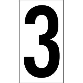 3.5" Vinyl Number Stickers of Number 1, 50-pk. - Permanent Self Adhesive White-Back Vinyl with Black Number Decals - Complies with DOT Regulations - J. J. Keller & Associates in Kuwait