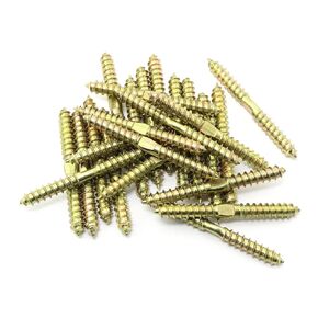 مطبخ برو بامبو 24 قطعة برغي ذاتي التنصت مزدوج الأطراف M6x60mm براغي مزدوجة الجوانب، برغي أثاث مزدوج الأطراف لصنع المفاصل بين قطعتين من الخشب in Kuwait