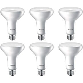 لمبة إضاءة BR30 LED خالية من الوميض من PHILIPS، تقنية EyeComfort، غير قابلة للتعتيم، 650 لومن، ضوء النهار (5000K)، 9 وات = 65 وات، قاعدة E26، 6 عبوات in Kuwait