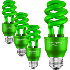 SLEEKLIGHTING 13 Watt Orange Spiral CFL Light Bulb - UL Approved- General Purpose Spiral CFL Orange Light Bulbs - 120 Volt, E26 Medium Base. (Pack of 4) in Kuwait